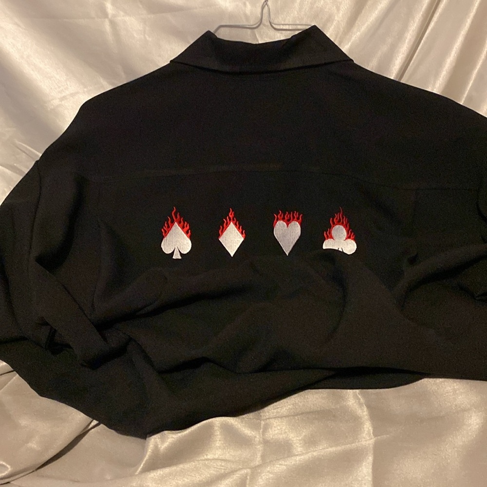Vintage Johnny Suede Hot Topic work shirt